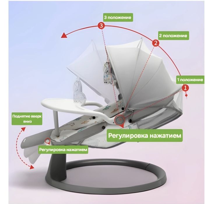 Детский шезлонг для новорожденных