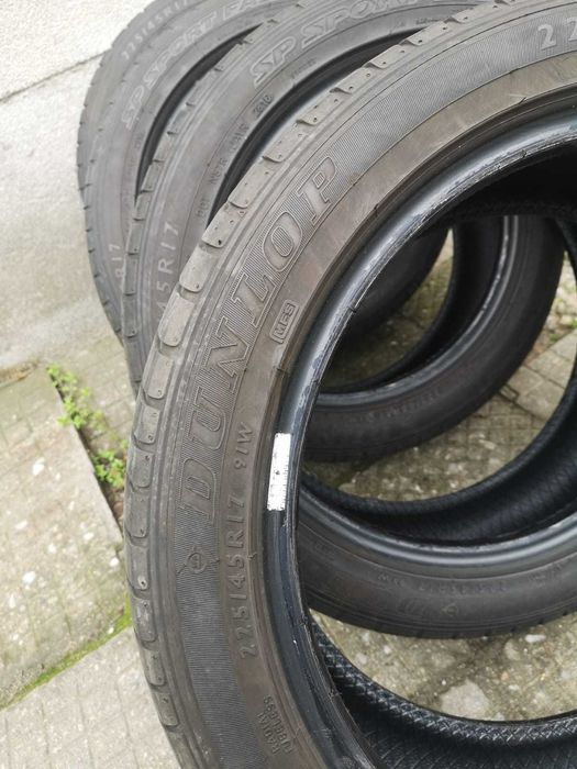 Летни гуми 225 45 17   DUNLOP SP SPORT FASTRESPONSA   4 броя   6+ мм грайфер
