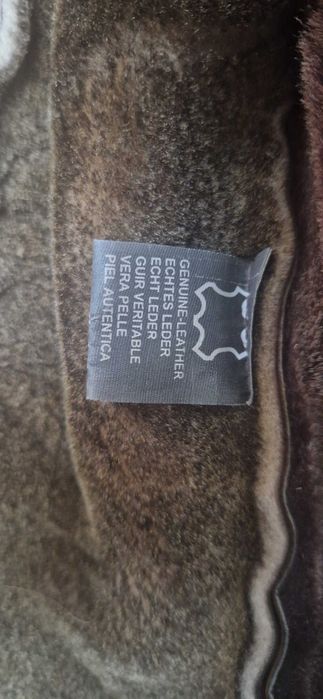 Кожено палто от естествен косъм