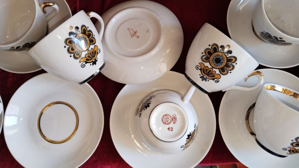 Советский чайный сервиз на 10 персон. Новый