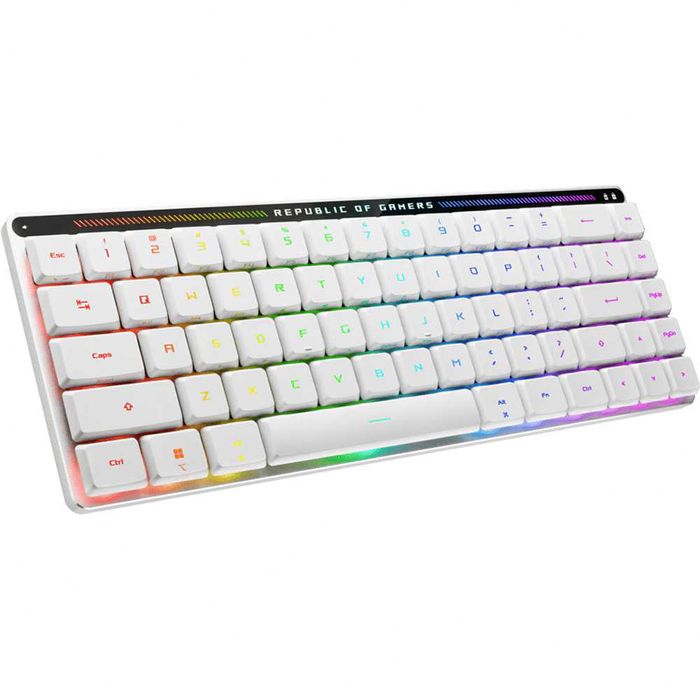 Tastatura Gaming Wireless mecanica ASUS ROG Falchion RX Low Profile 90MP03EC-BKUA10 Bluetooth, RGB, alba garantie noua Sigilata