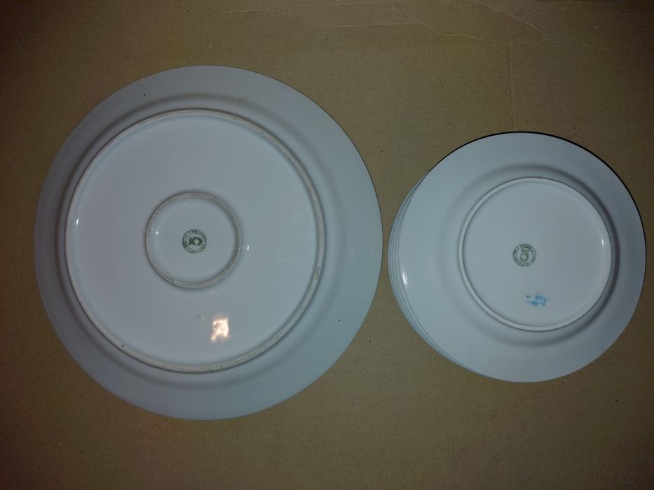 Перфектен винтидж сервиз за торта. Стар български порцелан