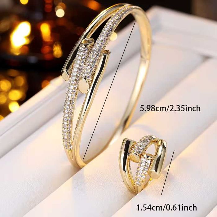 Дамски комплекти гривна и пръстен от медицинска стомана