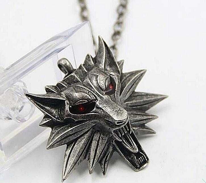 Set medalion pandantiv colier + lantisor + inel The Witcher +CADOU