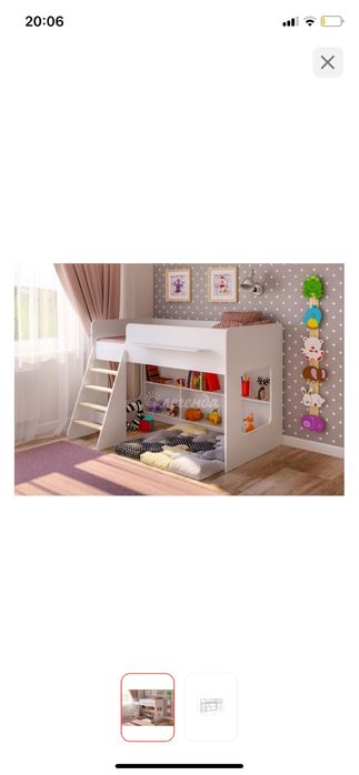 Детская кровать с полками