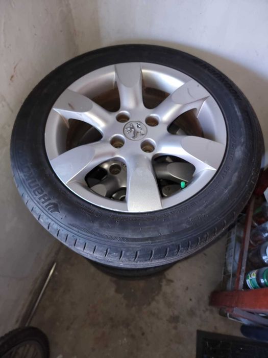 Roți aliaj originale Peugeot 307 cu anvelope vară 205 55 R16