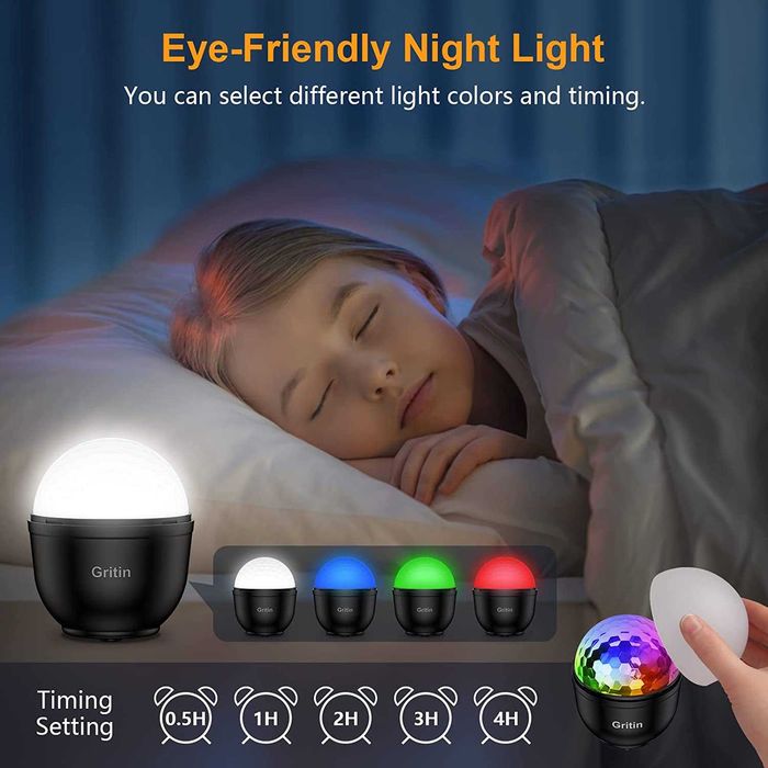 Диско мини топка, Gritin акумулаторни 360°, с дистанционно управление