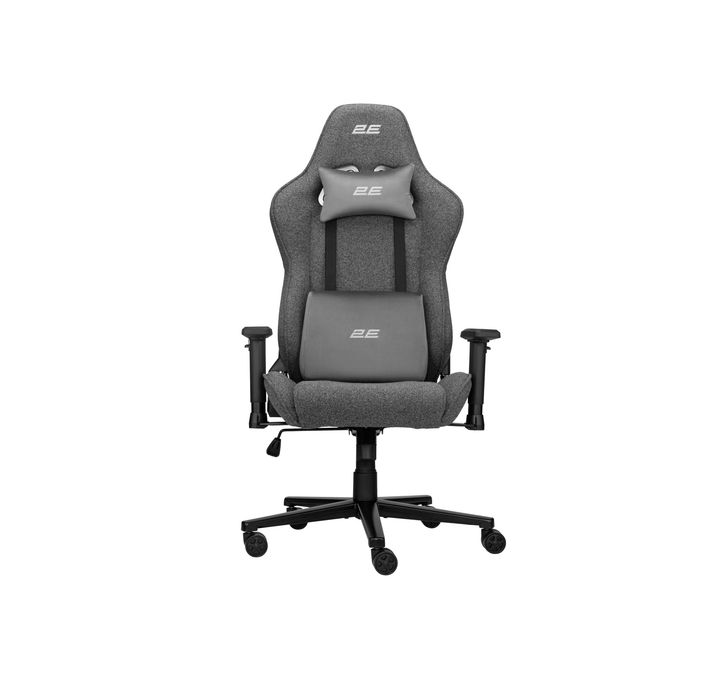 } Кресло 2E GAMING BUSHIDO Lite, ткань, 2D-Armrests, серый тёмный