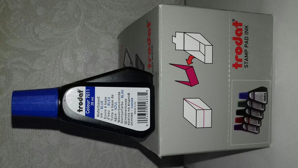 Штемпельная краска 28мл.синяя