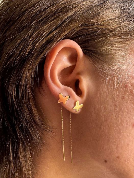 Cercei handmade de aur 14k