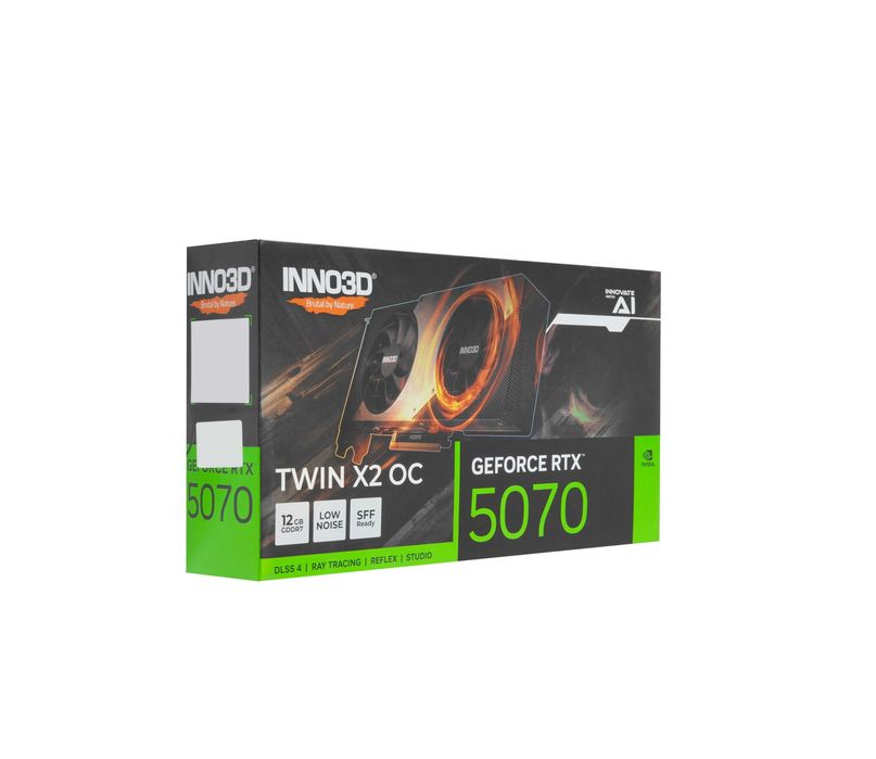 - Видеокарта Inno3D GeForce RTX 5070 Twin X2 12GB