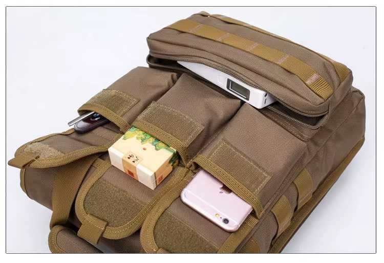 Тактическа раница подходяща за къмпинг и риболов с множество джобове