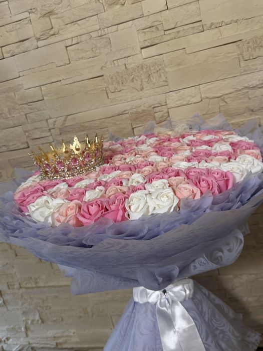 Buchet de trandafiri din sapun PE STOC !