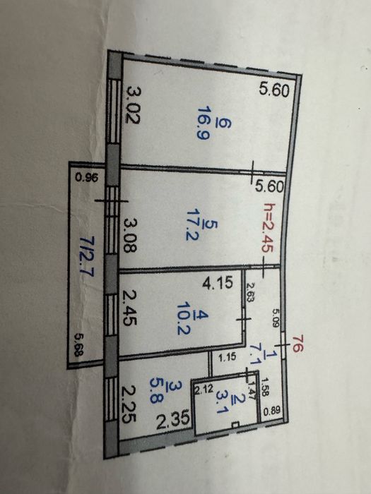 Продам 3 ком квартиру, 1982г