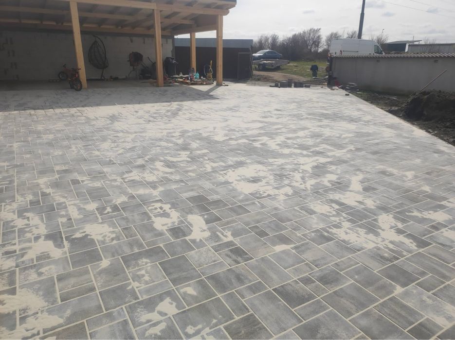 Montaj pavele,piatra cubica si piatra sparta