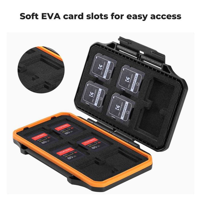 K&F Concept Калъф за карти памет SD / TF / CF / Micro SD / SDXC