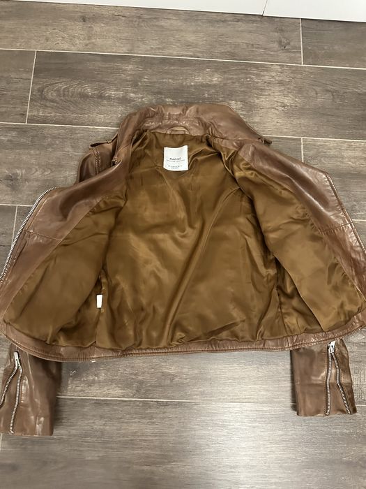 Куртка кожаная размер S