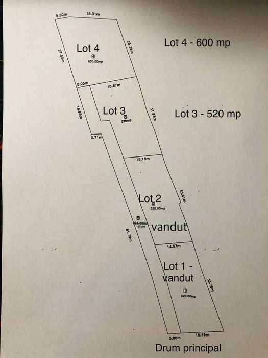 Teren intravilan comuna Milcov, sat Milcovu din Deal, judetul Olt