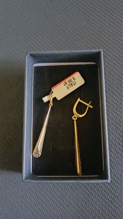 Продам золотые серьги