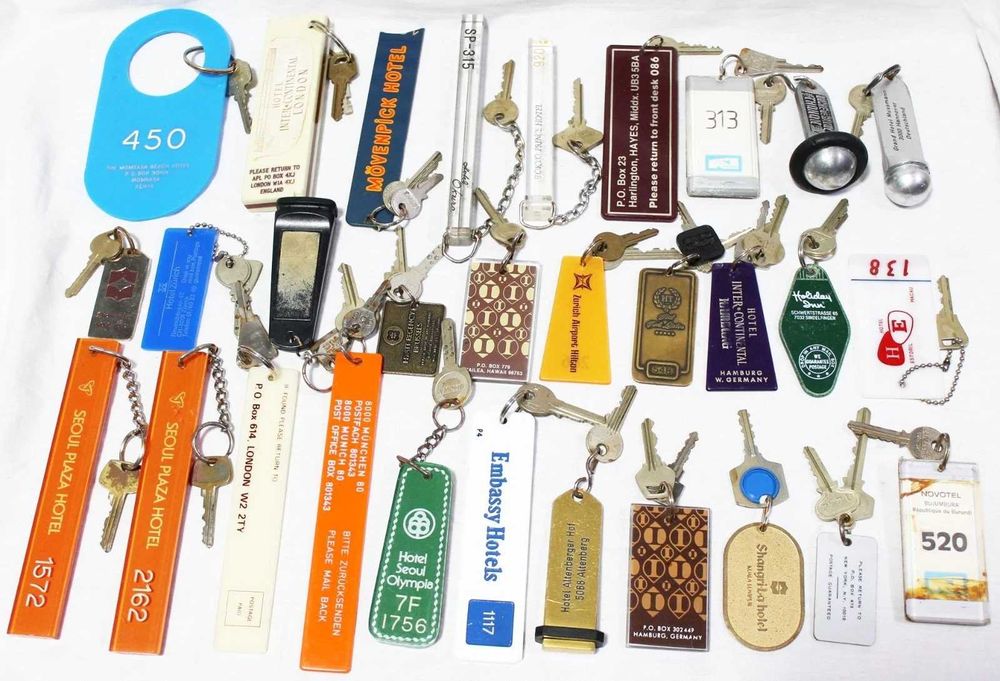 Colectie 108 chei breloc hotel internationale