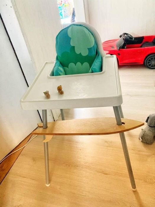 Детско столче за хранене IKEA Antilop с табличка, възглавница и степенка сърф
