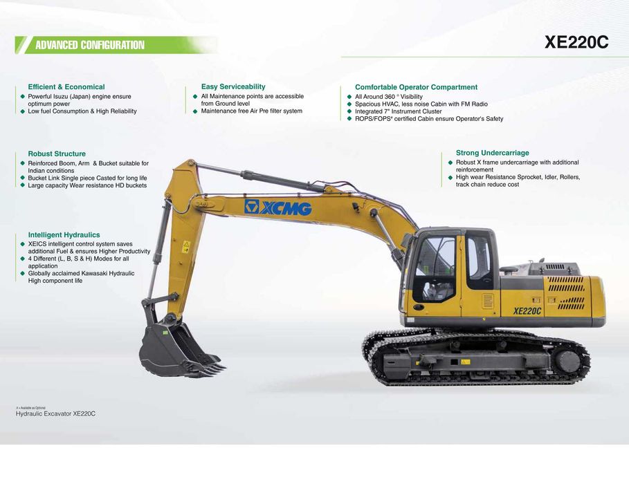 на складе Гусеничный карьерный экскаватор  XE220C   1,2