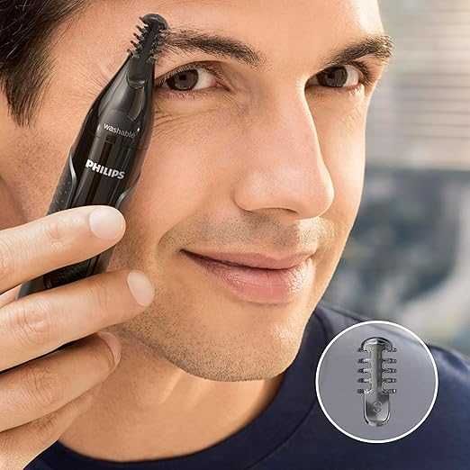 Тример за нос/уши Philips NT3650/16, Миещ се, Precision Trim с батерии