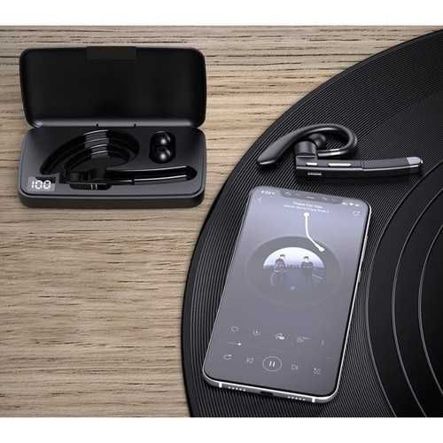 Хендсфри слушалка безжична кейс външна батерия блутут бизнес handsfree