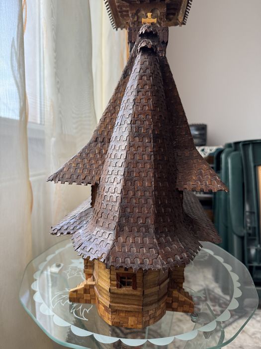 Biserica Sfantul Mina , lucrata manual , miniatura, macheta lemn