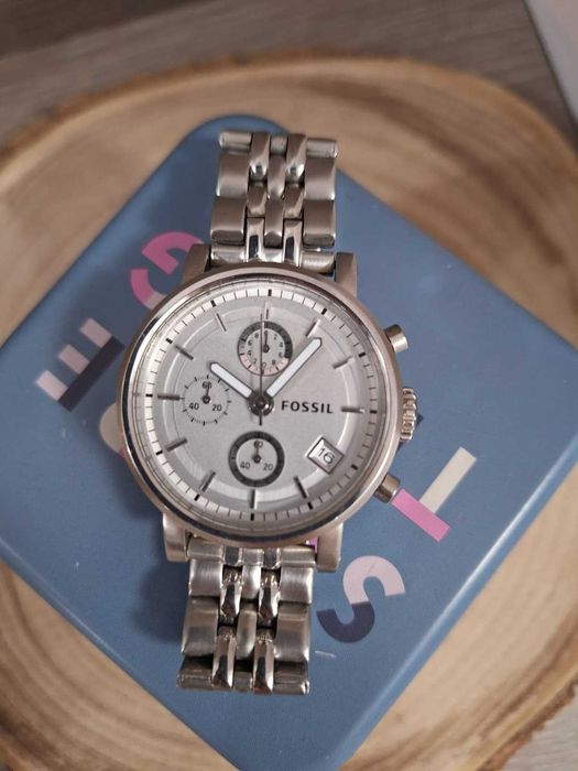 Ceas Fossil – cronograf – oțel inoxidabil – argintiu
