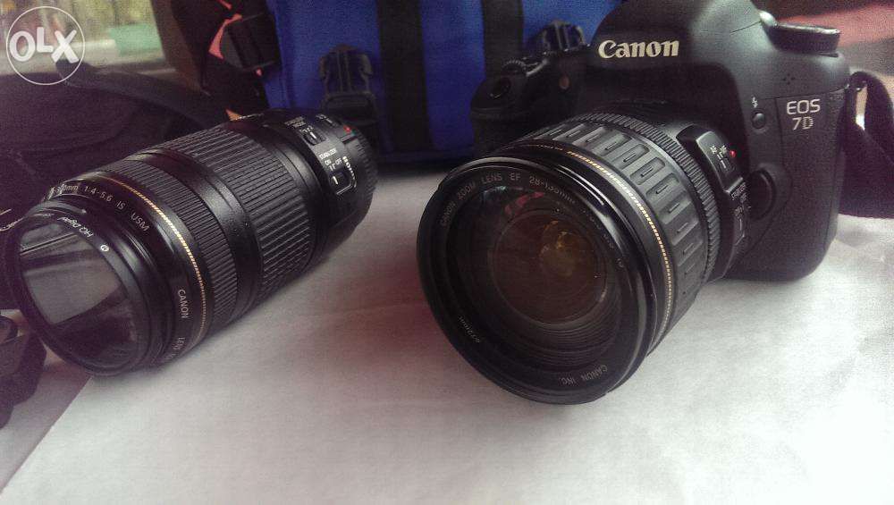 Canon.EOS 7D full HD 4800 kadre cu 2 obiectivesi grip