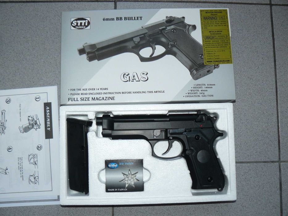 Pistol Airsoft BERETTA ST92F Pe Green GAS Model STTi GGH-9502 Nou,NBB