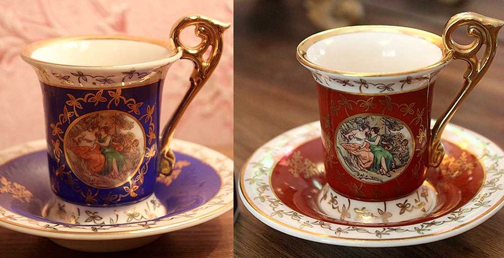 Чашечки кофейные немецкие ГДР. Цена за одну чашку с блюдцем.