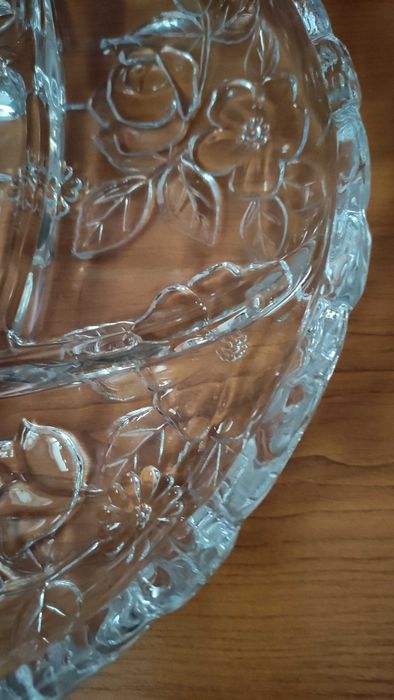 Масивно и голямо плато за разядки от кристално стъкло