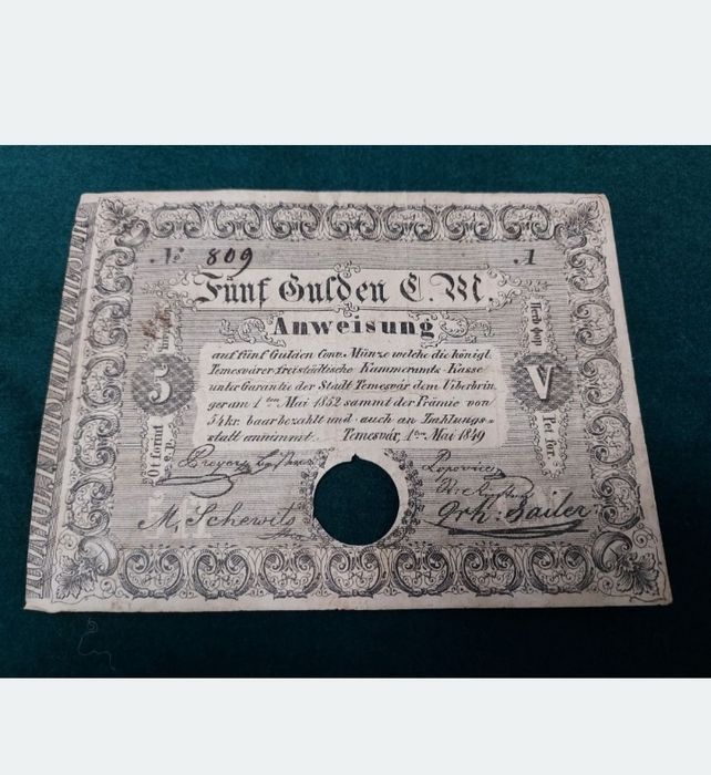 Lot bancnote RARE România 1849