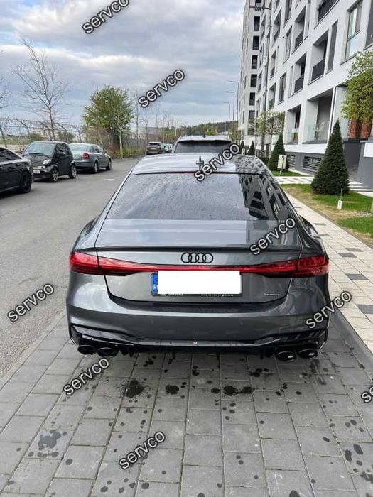 Prelungire difuzor bara spate plus imitatii evacuare finala Audi A7 C8 S-Line 2017- v4 - Maxton Design