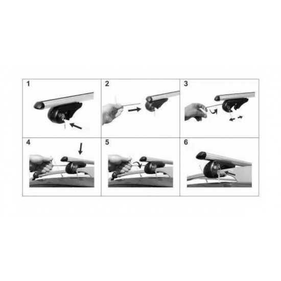 Напречни греди, багажник 135 см за MERCEDES