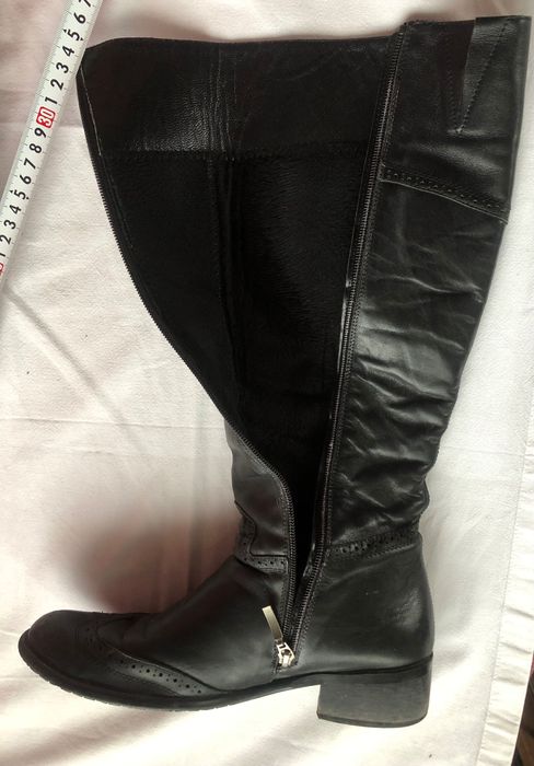 Дамски ботуши -естественна кожа - тъмно кафяви ,черни, 41 номер
