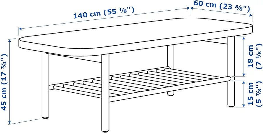 IKEA Listerby 004.090.51 Coffee Table, Wood, Brown