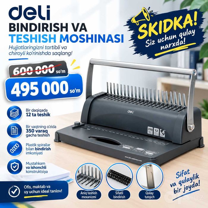 Chegirma Pereplyot mashinasi Deli 3871