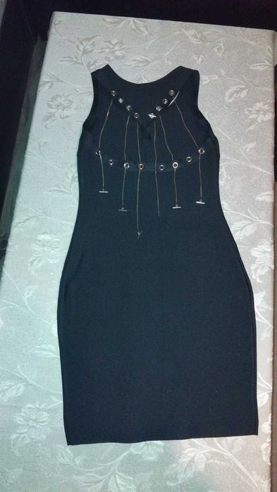 Бандажна рокля черна