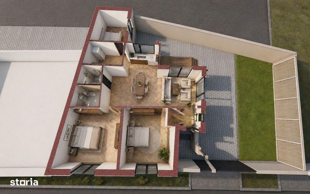 Casa Tip P, Zona Functionarilor