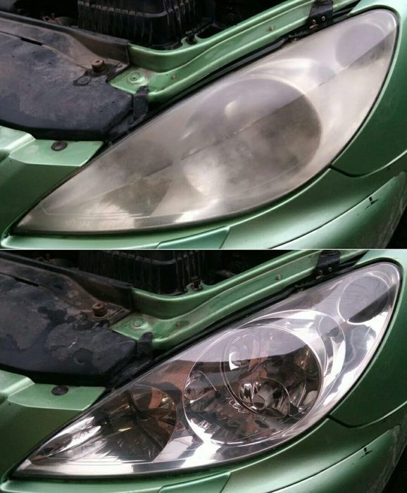 Полировка фар. Недорого. Химия.