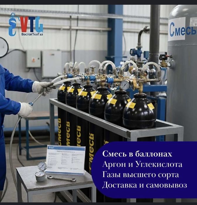 Углекислота,кислород,аргон,смесь,азот