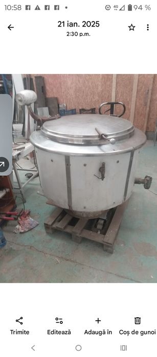 Cazan din tabla de inox 2mm