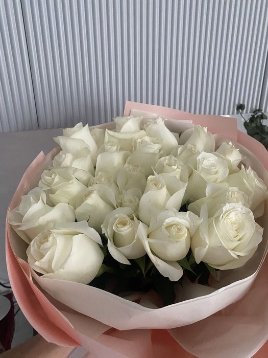 Цветы белые розы