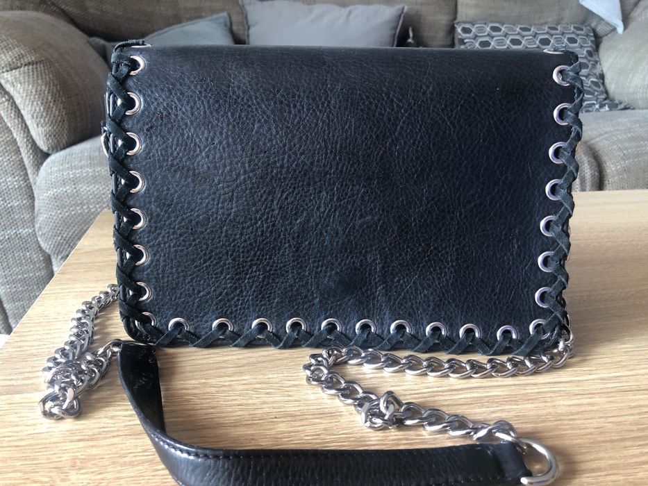 Poseta Massimo Dutti piele naturala si piele intoarsa