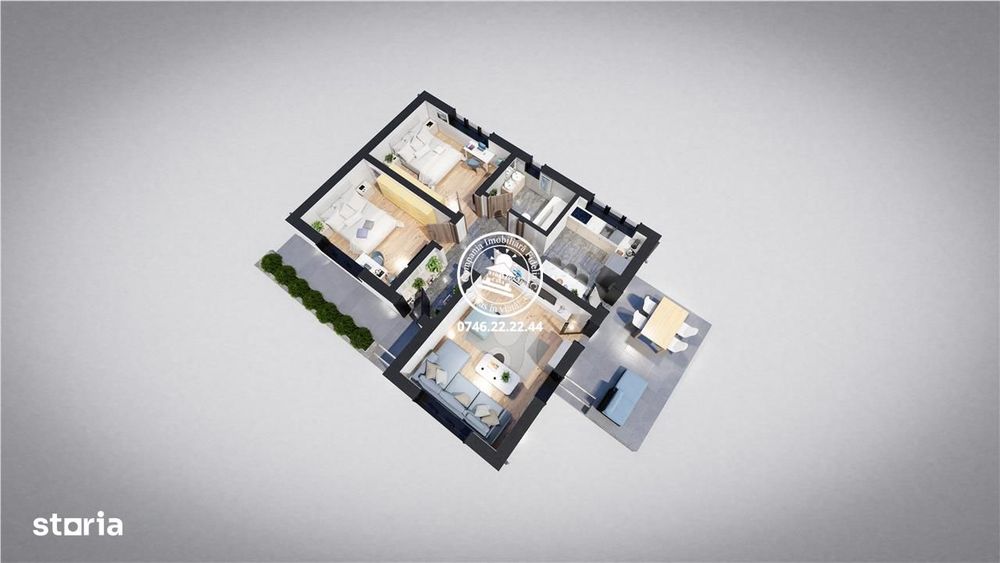 Casa cu 3 camere, 400mp, de vanzare in Miroslava-Ciurbesti