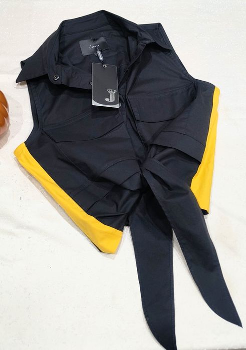 Дамски черен широк панталон висока талия Junona Юнона топ бюстие риза къси панталони