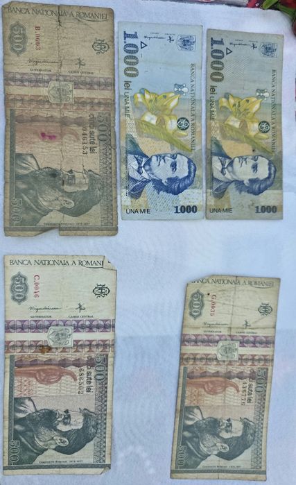 Bacnote 500 si 1.000 de lei
